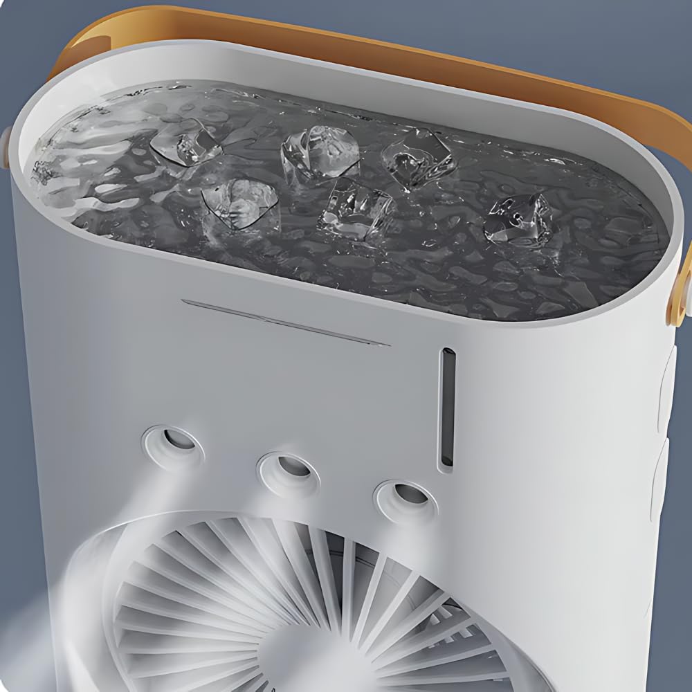 Electric Fan Desktop Double-Head Powerful Air (1 Pc / With Remote / Plug and Play)