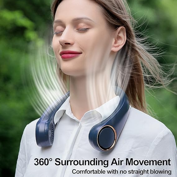 Portable Neck Fan: Holiday Hands Free Bladeless Neck Fan