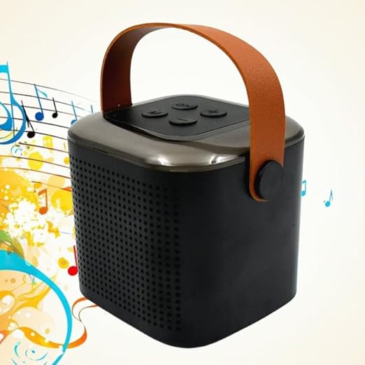 12669 Wireless Speaker Microphone Set, Rgb Light Support Memory Card Portablekaraoke Machine Perfect for Travel Tv