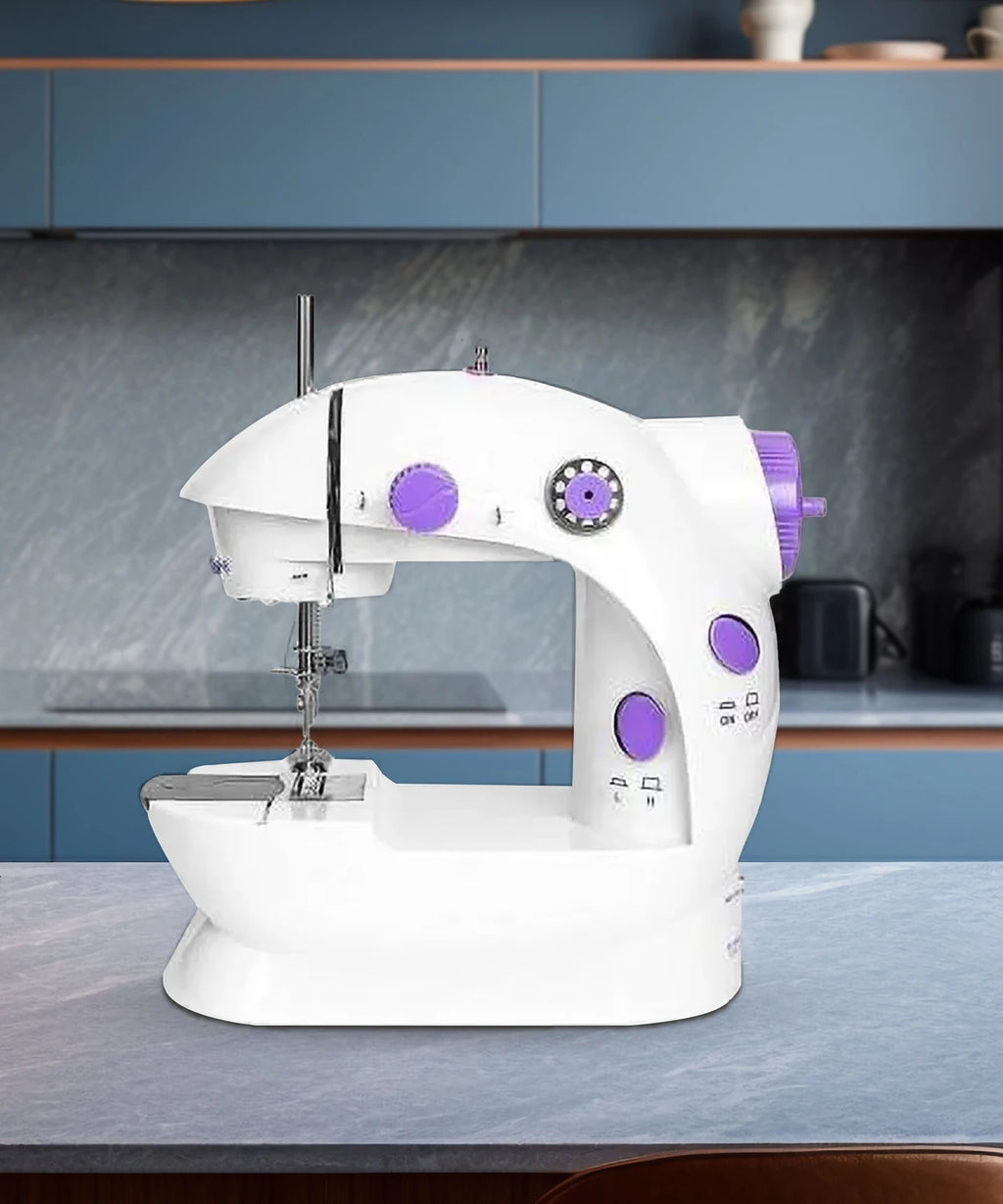 LATESHOP Mini Sewing Machine with Dual Thread and Two Speeds, Portable, Sewing Kit for Home, Travel, Kids, Beginners Electric Sewing Machine ( Built-in Stitches 30)