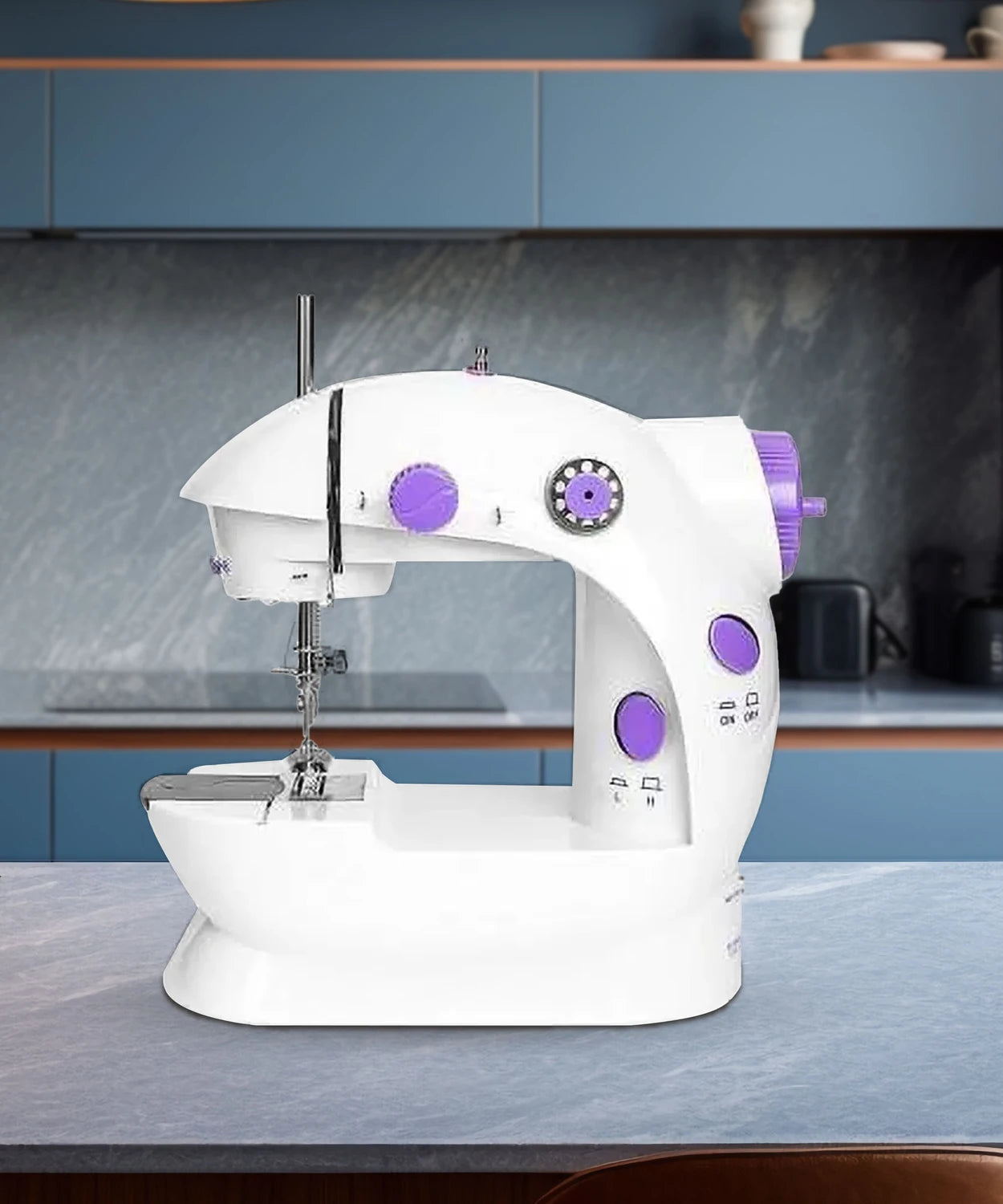 LATESHOP Mini Sewing Machine with Dual Thread and Two Speeds, Portable, Sewing Kit for Home, Travel, Kids, Beginners Electric Sewing Machine ( Built-in Stitches 30)
