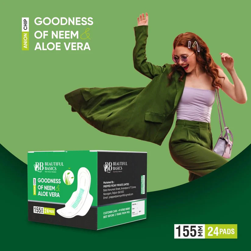 Sanitary Pantyliners with Neem & Aloe Vera – Ultra Thin (24 Pcs)