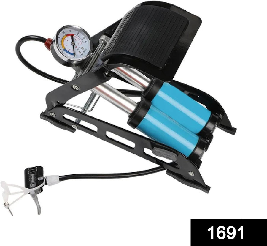 1691 Portable High Pressure Foot Air Pump Compressor for Car and Bike