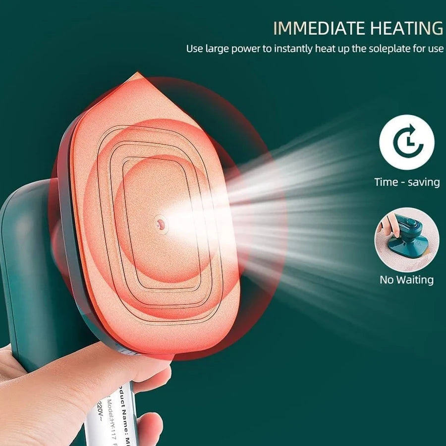 Mini Steamer & Iron: 2-in-1 Portable Travel Friendly
