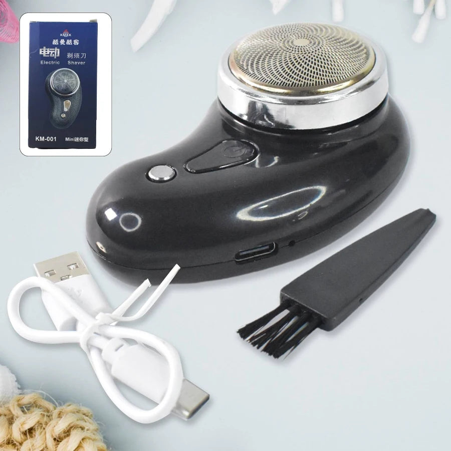 Portable Electric Rechargeable Mini Shaver Compact Beard Trimmer (1 Set)
