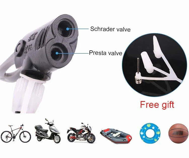 1691 Portable High Pressure Foot Air Pump Compressor for Car and Bike